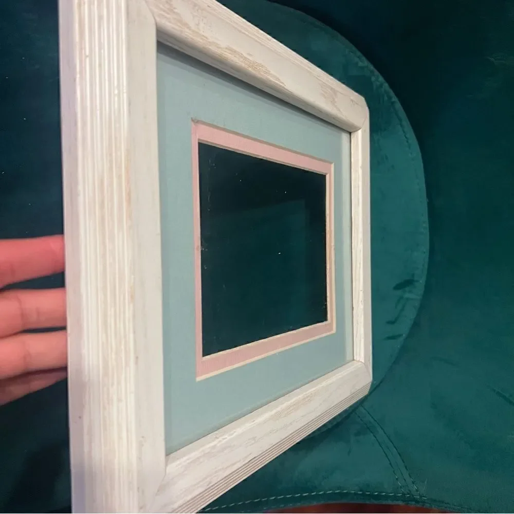 8 x 10 Picture Frame - White Wood - Large Frame - Easy Hang Wire